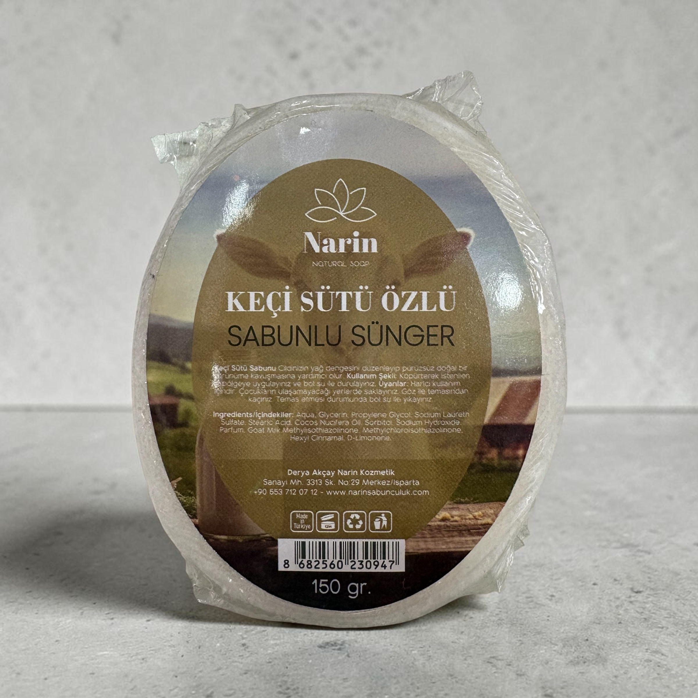 Keçi Sütü Özlü Sabunlu Sünger 150gr