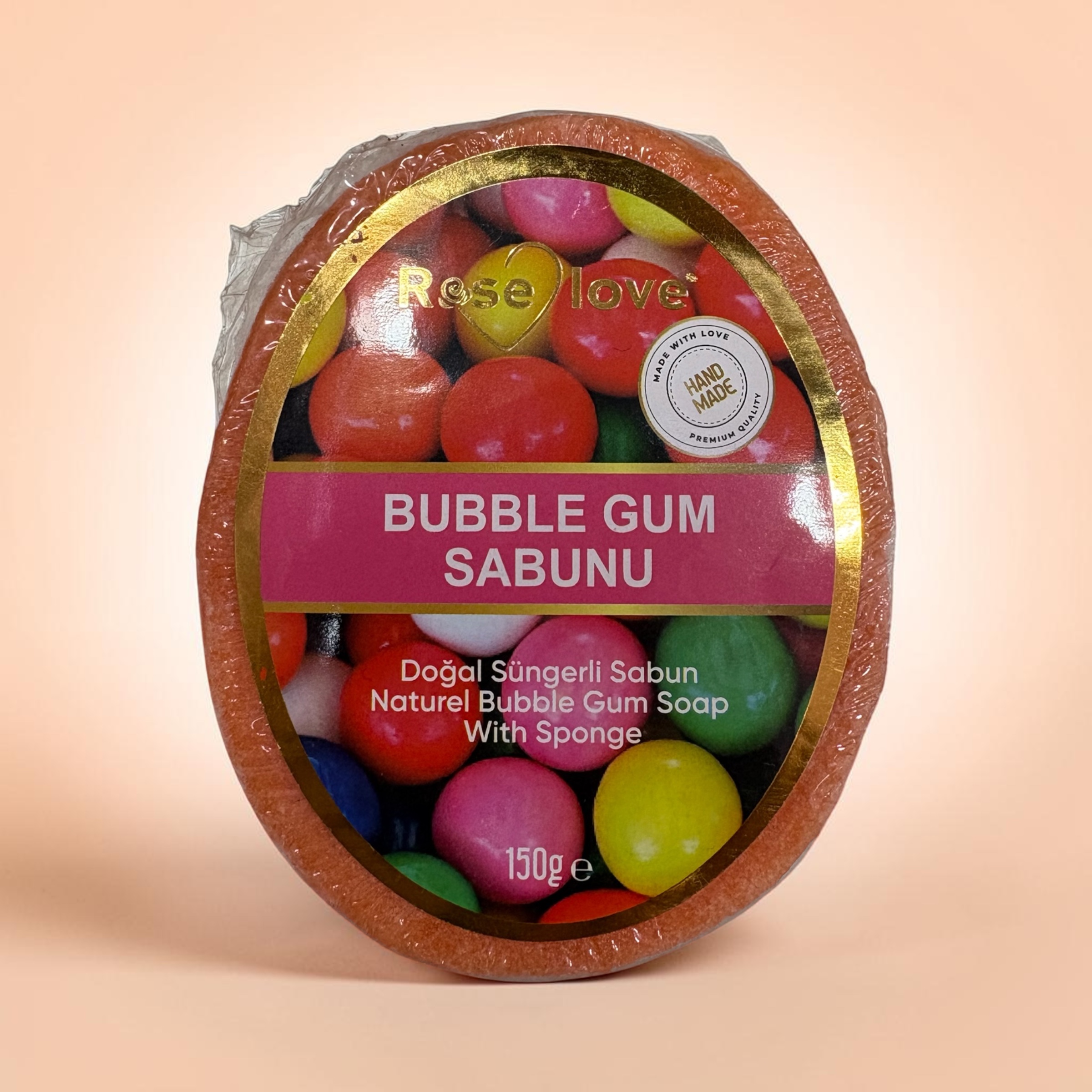 Rose Love Bubble Gum Kokulu Sabunlu Sünger 150gr