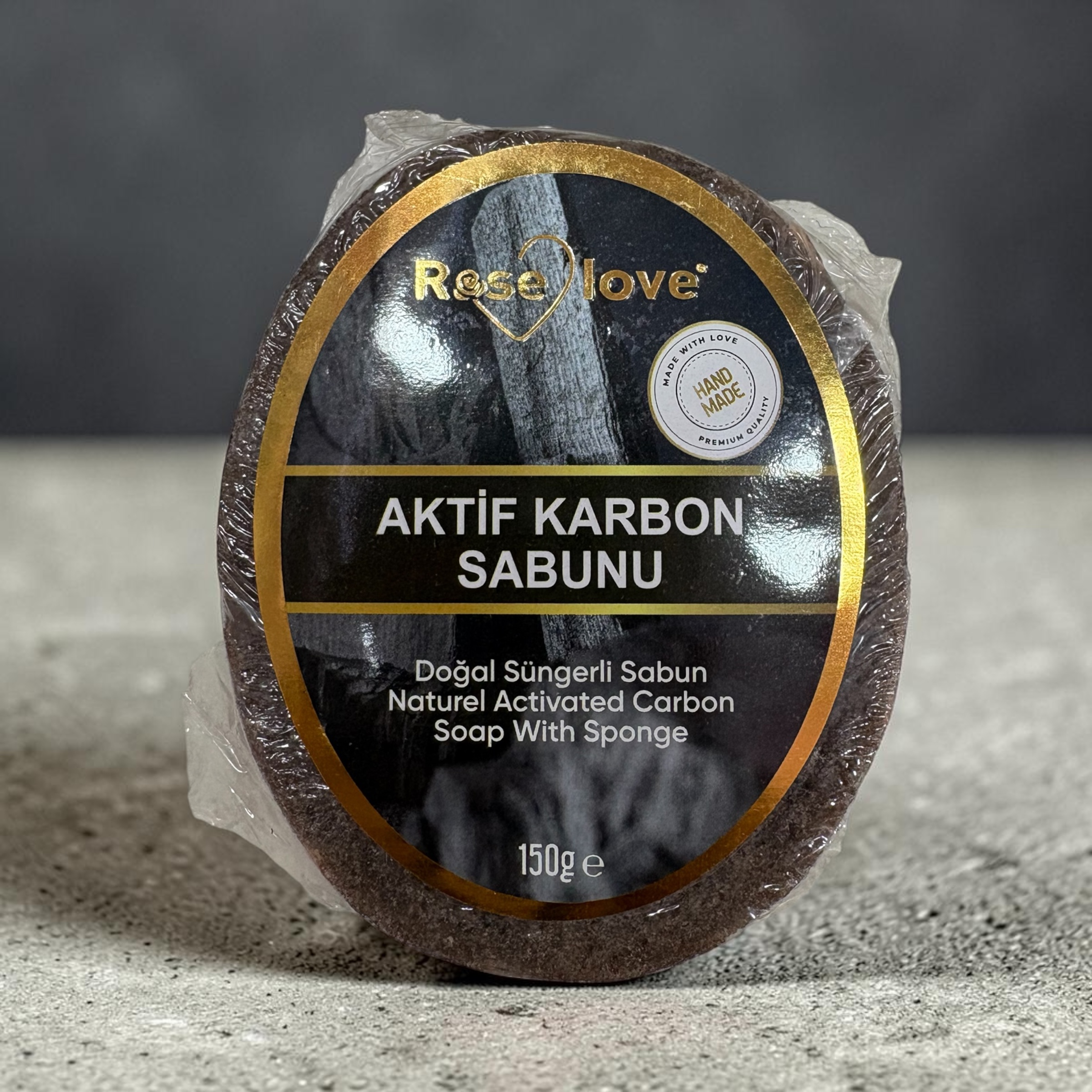 Rose Love Aktif Karbon Sabunlu Sünger 150gr